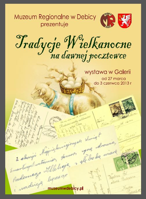 Plakat wystawy wielkanocnej w Galerii Dębickiej
