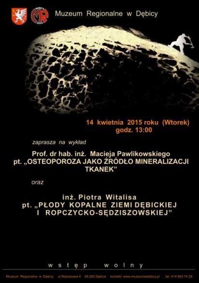 Plakat wykładów prof. Macieja Pawlikowskiego i inż. Piotra Witalisa