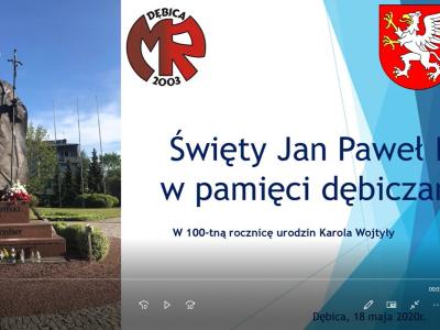 "Święty Jan Paweł II w pamięci dębiczan".